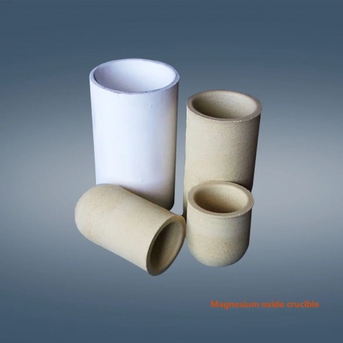 Magnesium oxide crucible